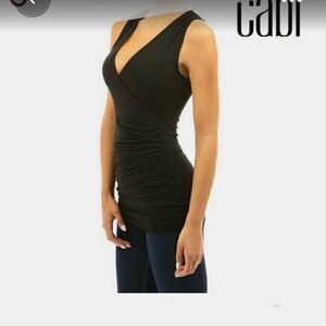 CAbi #805 hanky faux wrap career top size small